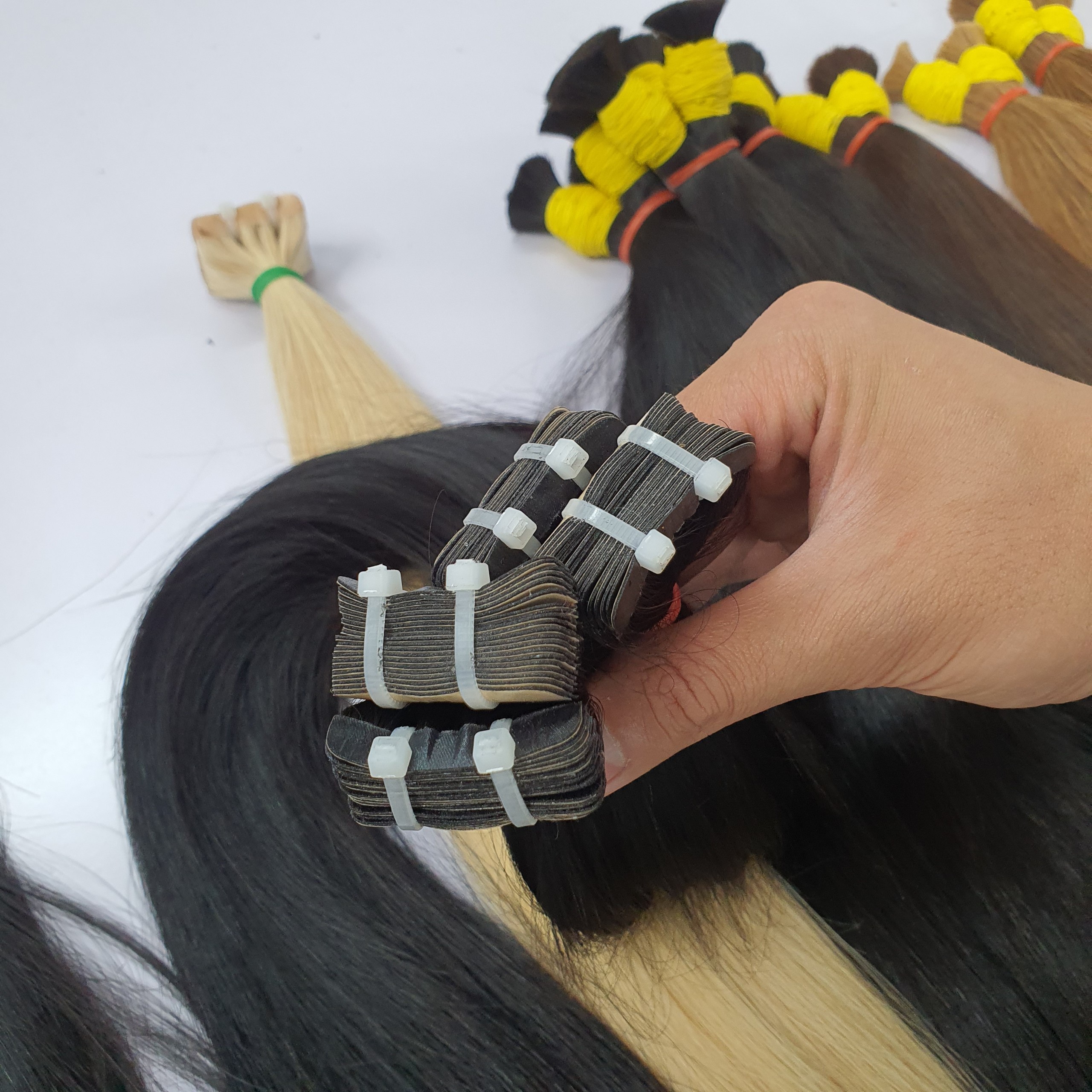 Vietnamese Wholesale Price I Tip Hair Extensions No Mix Synthetic 4 wholesale-tape-in-hair-extensions-bulk-vietnamese-hair