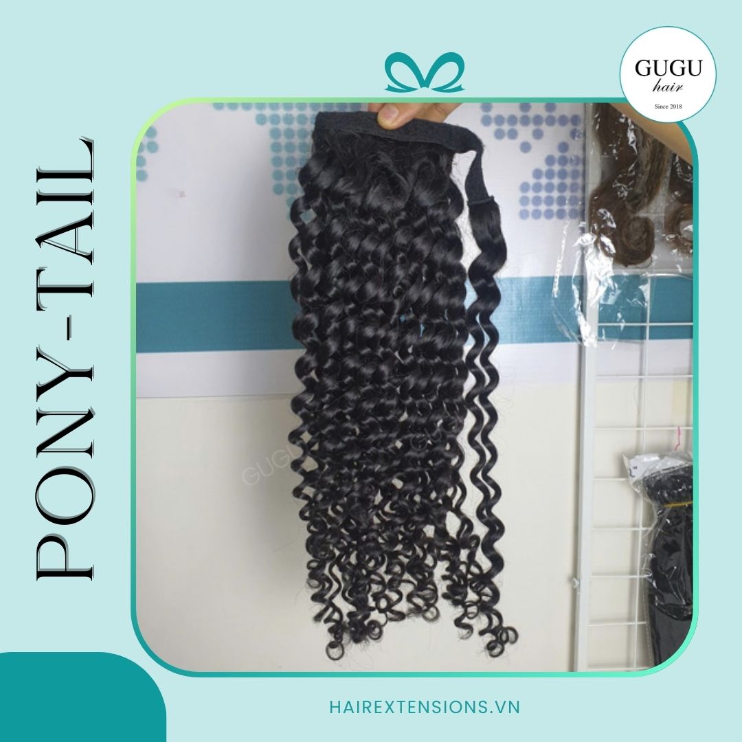 Best Curly Ponytail Extension Human Hair – 100% Real Vietnamese Hair 1 Human Hair Ponytail Extensions