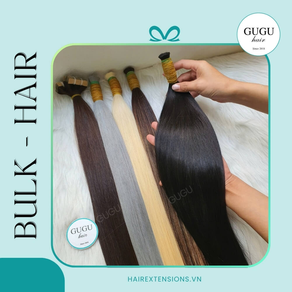 28 inches Raw Human Vietnamese Hair Extensions Bone Straight