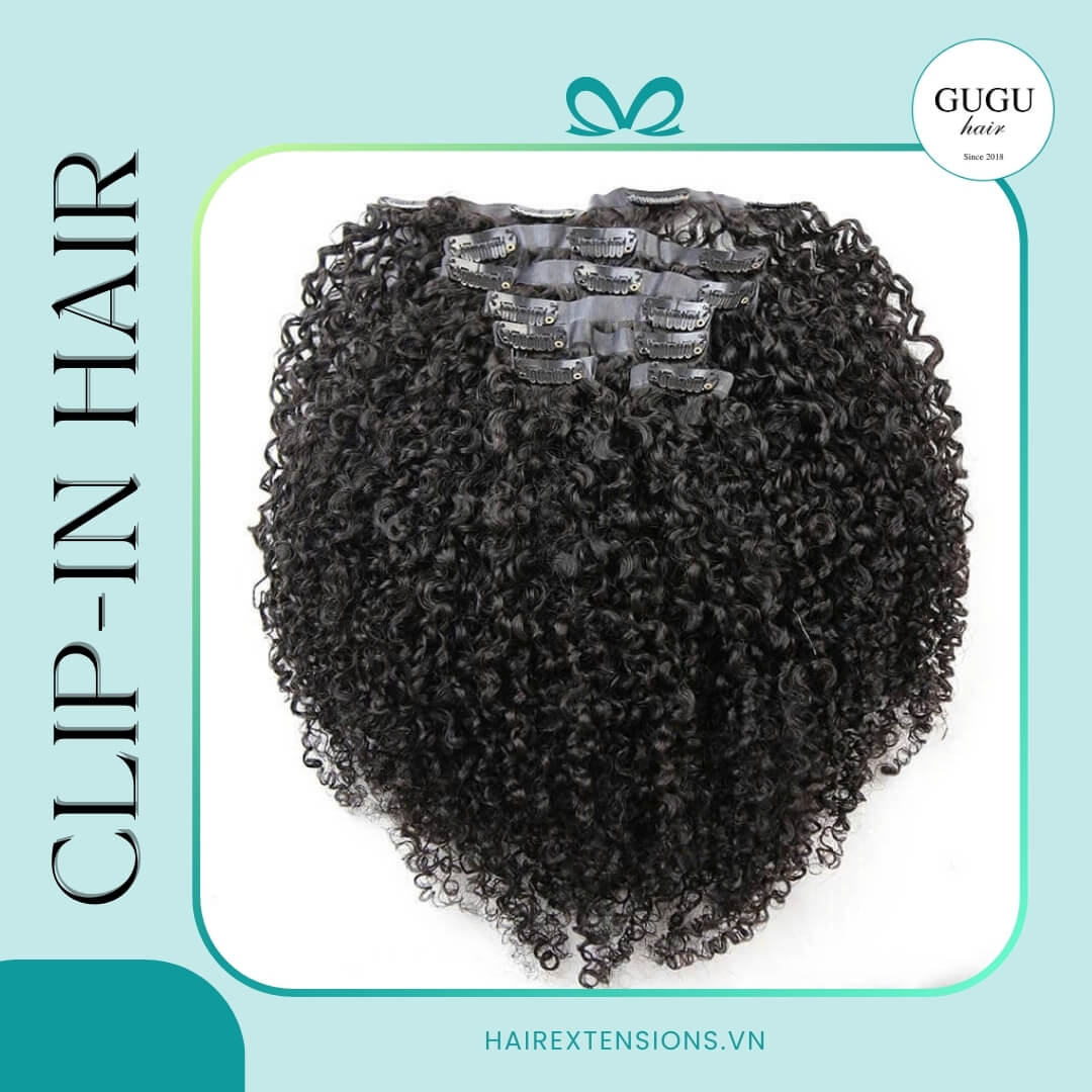 Kinky Curly Clip In Hair Extensions