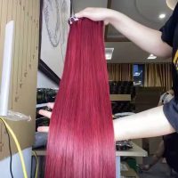 Bone Straight Burgundy Color