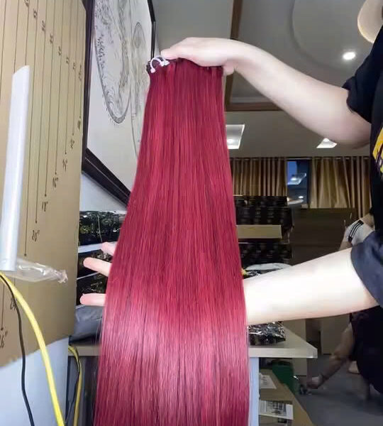 Bone Straight Burgundy Color