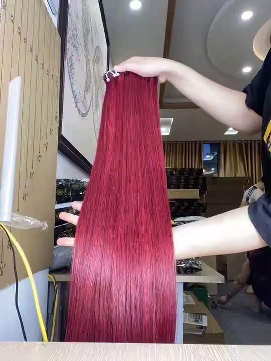 Bone Straight Burgundy Color