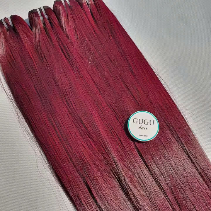 Bone Straight Burgundy Color