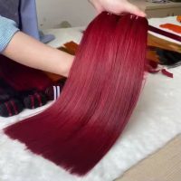 Bone Straight Burgundy Color
