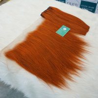 10inch-weft-hair-extensions-orange-human-hair
