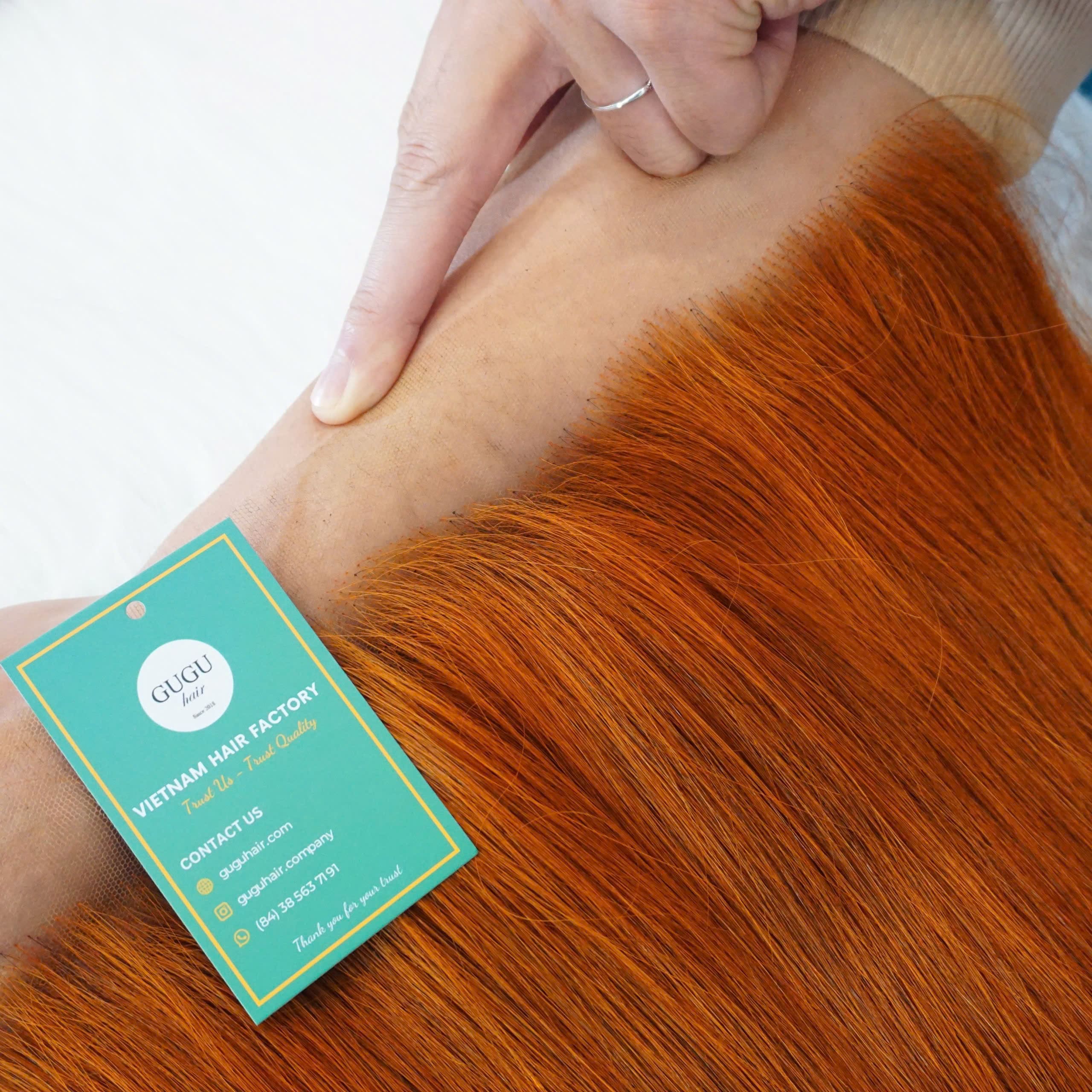 New Arrival Burnt Orange Weft Hair Extensions 5 Burnt orange color