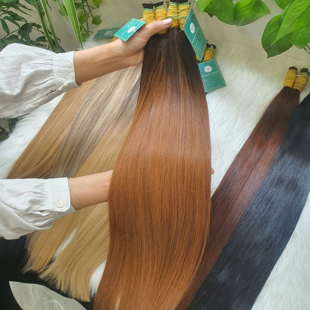 Premium Vietnamese bulk hair extensions 28inch