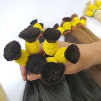 Best bulk hair extensions bone straight ombre color 28inch
