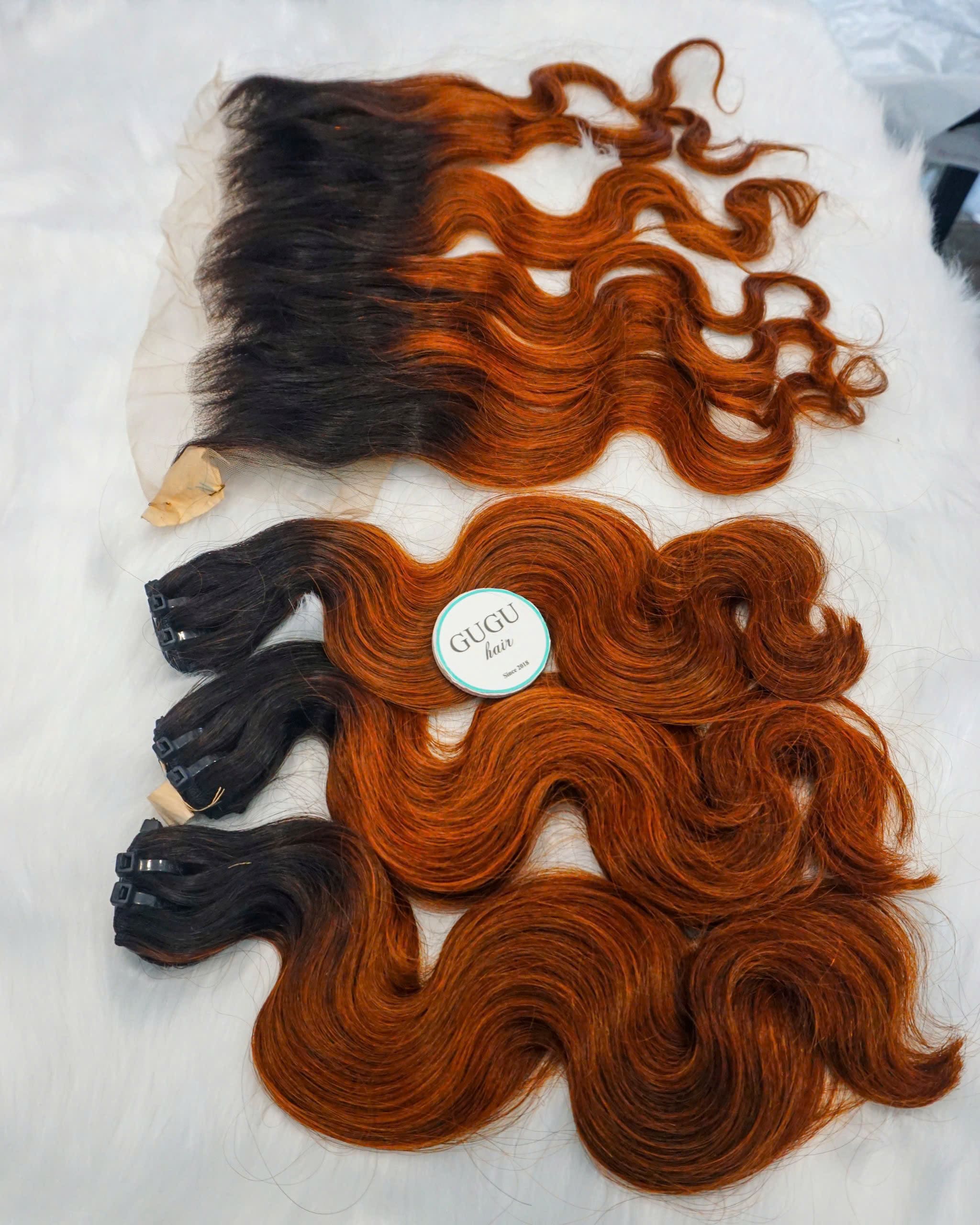High-quality vietnamese human hair weft extensions 2 weave hair extensions with closure