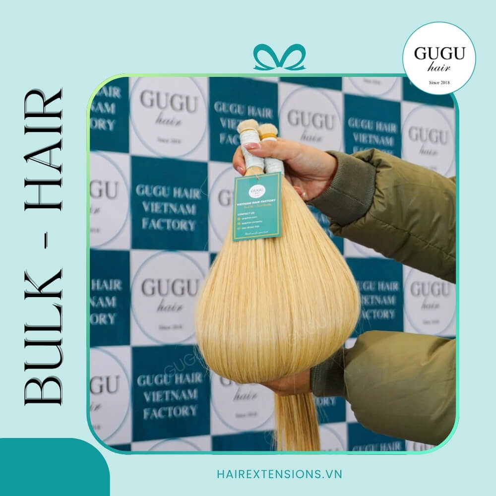 Wholesale Vietnamese Raw Bulk Hair Blonde Color Straight