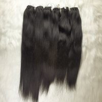 High Quality Hair Extensions Genius Weft Human Hair Jet Black Color