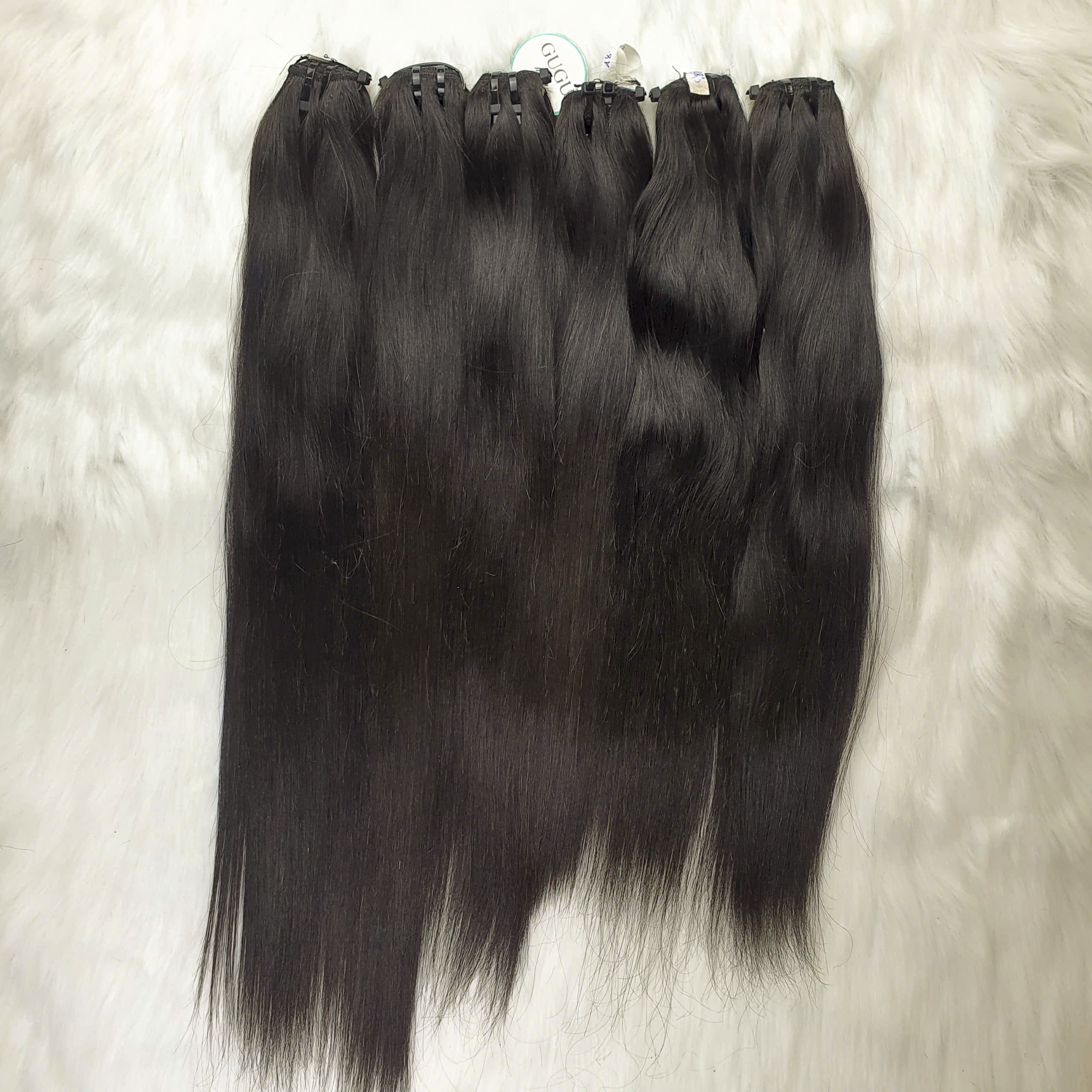 Invisible Genius Weft Human Hair Extensions 40cm 16 inches Premium 3 High Quality Hair Extensions Genius Weft Human Hair Jet Black Color