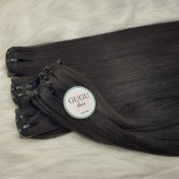 High Quality Hair Extensions Genius Weft Human Hair Jet Black Color Closure