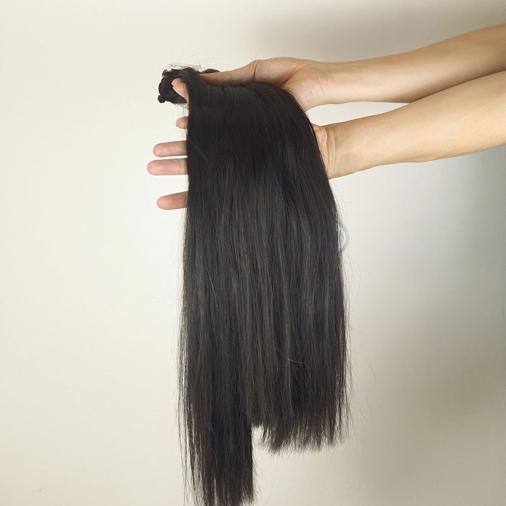 High Quality Hair Extensions Genius Weft Human Hair Jet Black Color