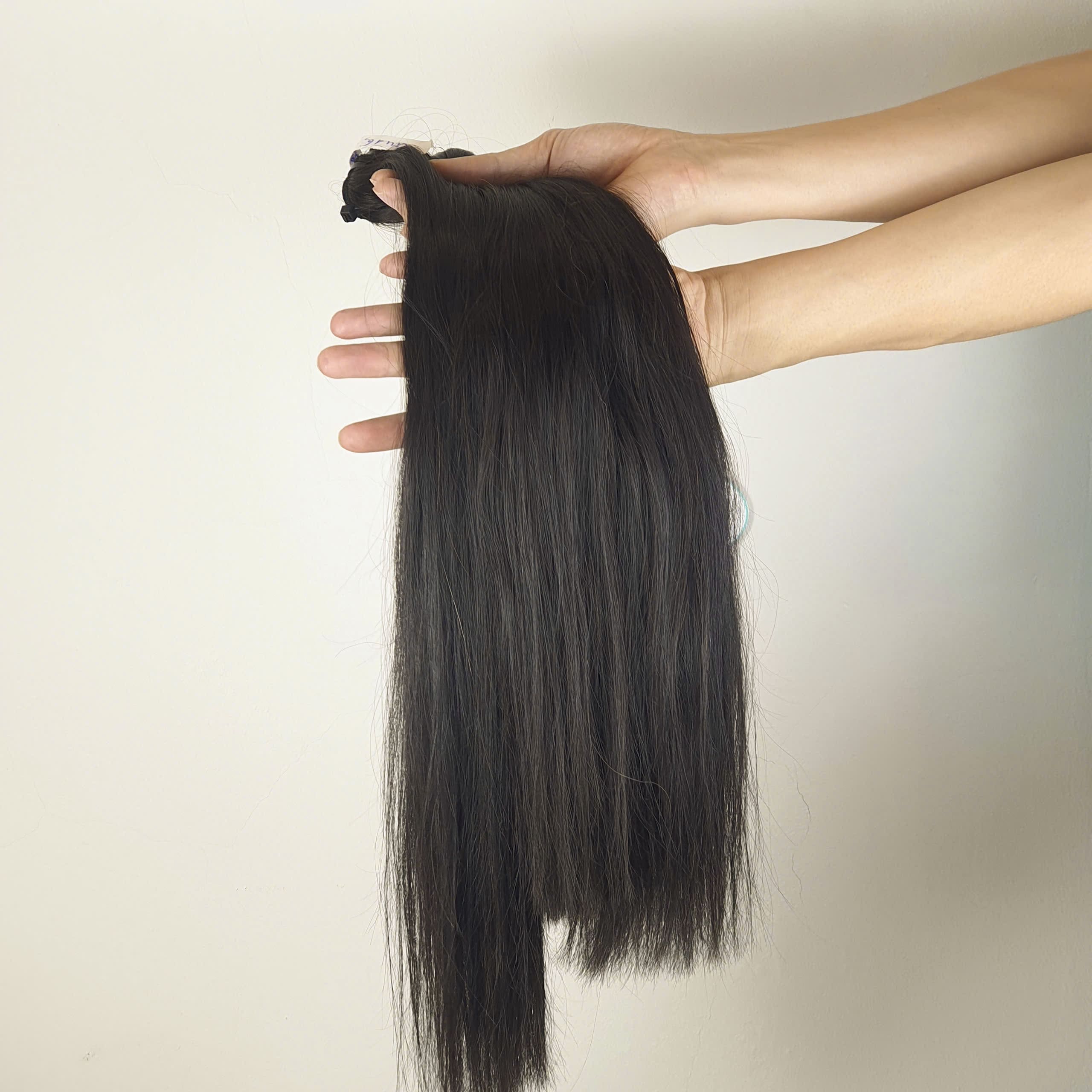 Invisible Genius Weft Human Hair Extensions 40cm 16 inches Premium 6 High Quality Hair Extensions Genius Weft Human Hair Jet Black Color