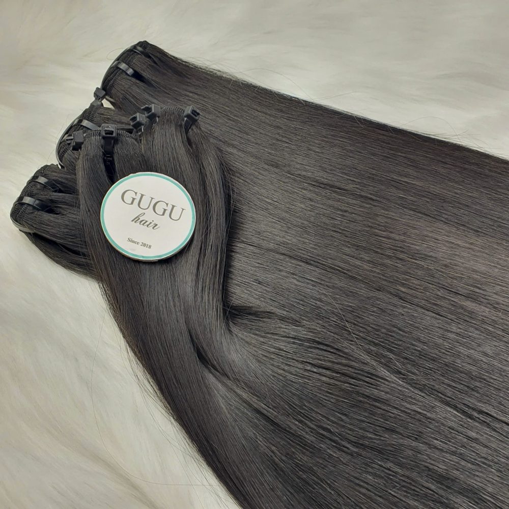 High Quality Hair Extensions Genius Weft Human Hair Jet Black Color