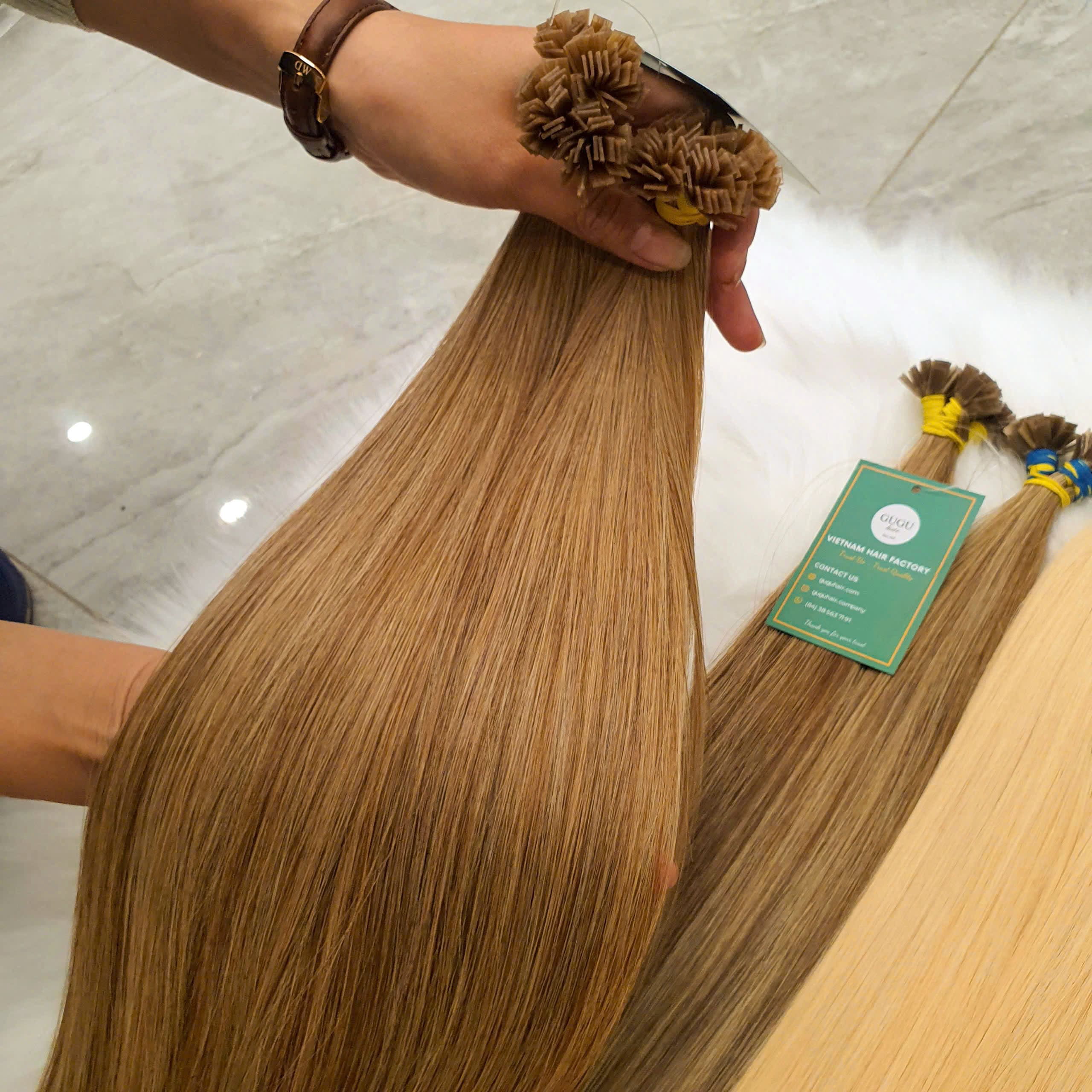 Human Flat Tip Hair Extensions - 100% Real Human Hair Wigs 6 Human flat tip hair extensions