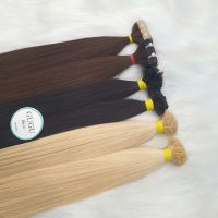 Keratin Flat Tip Hair Extensions Natural Color 24 Inches 4 flat tip hair extensions