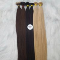 Keratin Flat Tip Hair Extensions Natural Color 24 Inches 5 flat tip hair extensions