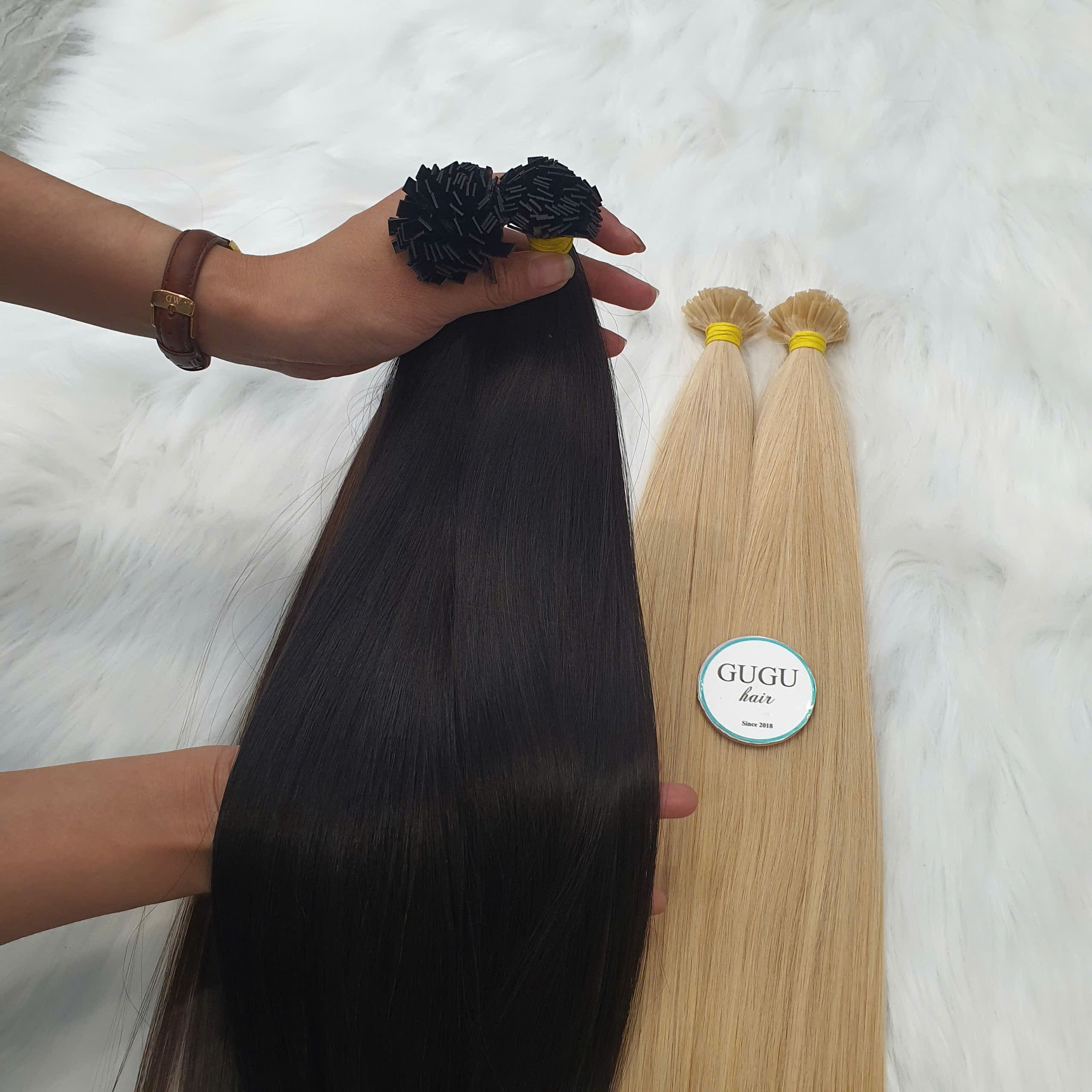 Keratin Flat Tip Hair Extensions Natural Color 24 Inches 5 Keratin Flat Tip Hair Extensions