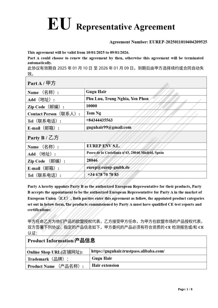 GUGU HAIR – BEST HUMAN HAIR EXTENSIONS 138 Gugu Hair-certification_EUR representative_page-0001