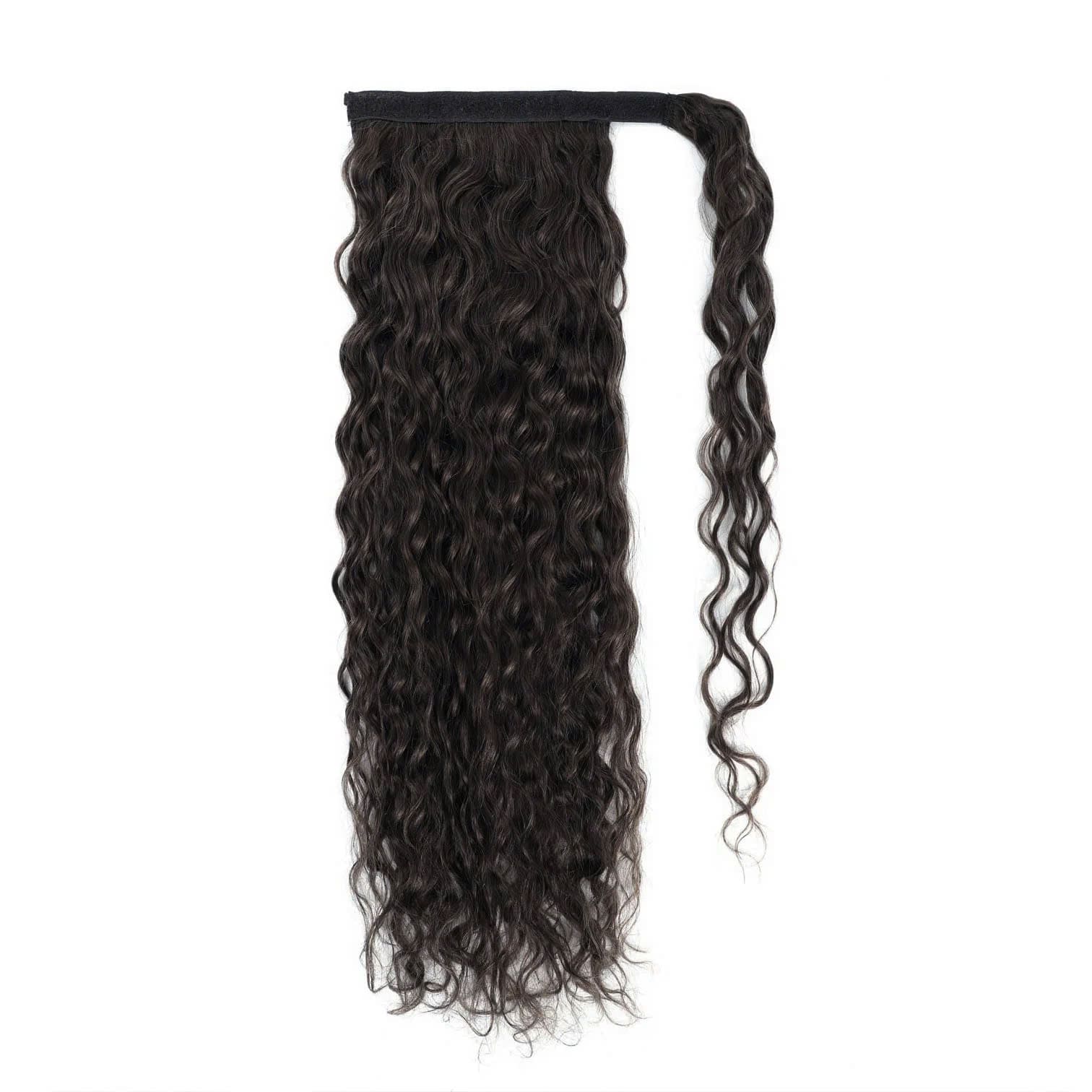 Curly Ponytail Human Hair Extensions #2c Dark Chocolate Brown 2 Pony Tail Hair Extensions