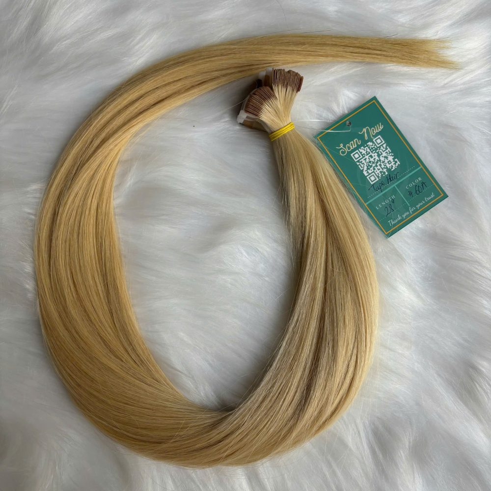 blonde tape in hair extensions