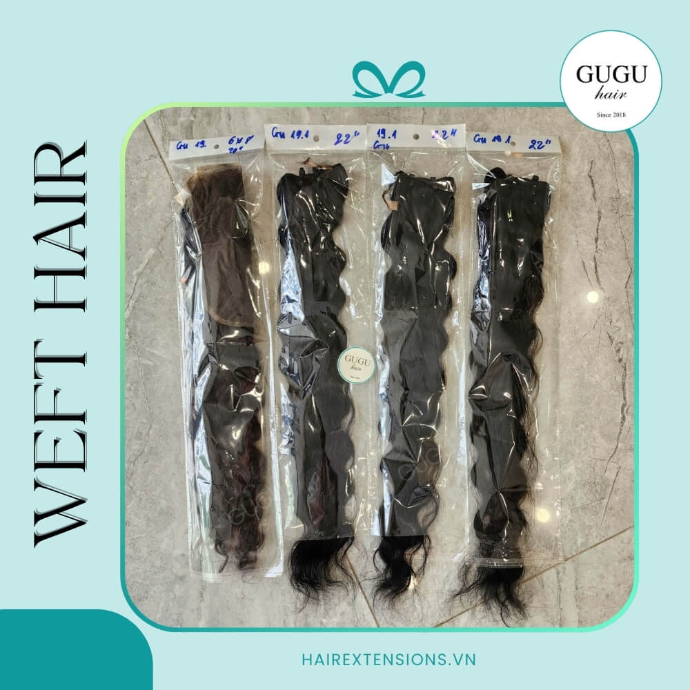 Raw 22inch Curly Hair Weft Extensions