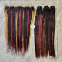 Straight weft hair extensions human hair