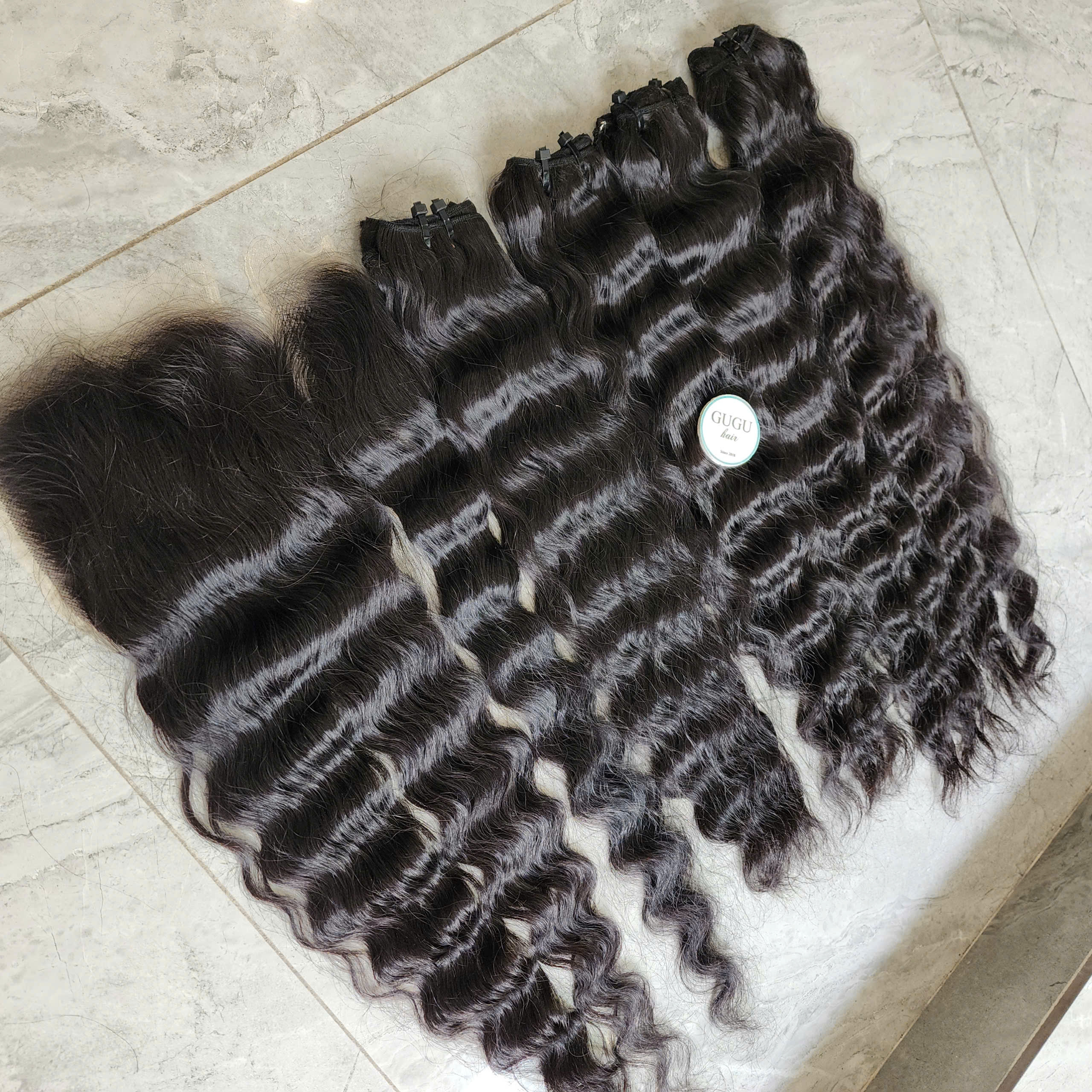 Deep Wave Bundles With Closure - GUGU HAIR