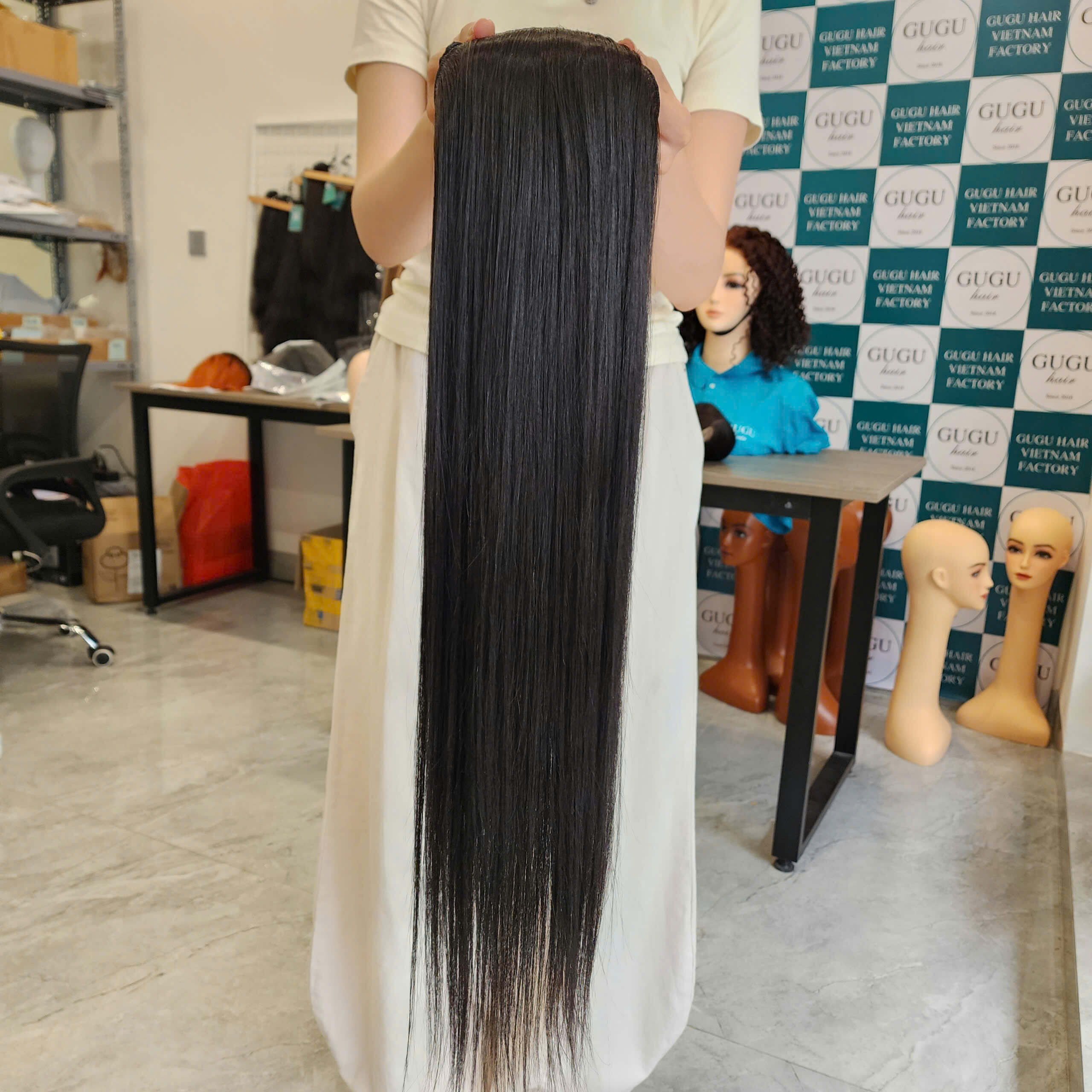 30 Inch Long Bone Straight Ponytails Extensions For Black 7 human hair best ponytail extension for black