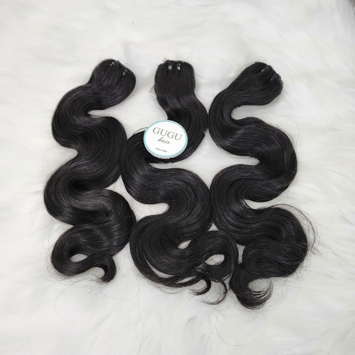 Human Hair Bundles Body Wave Natural Black Color- GUGU HAIR