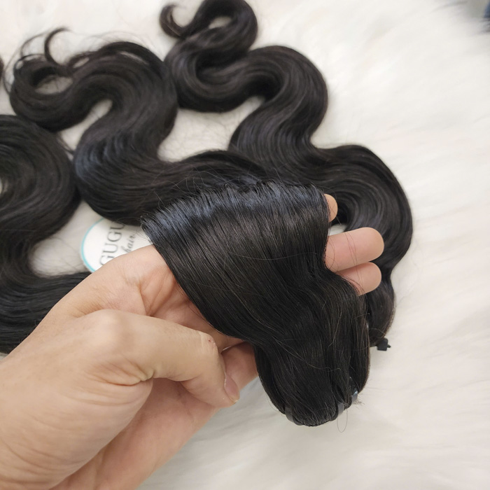Human Hair Bundles Body Wave Natural Black Color- GUGU HAIR