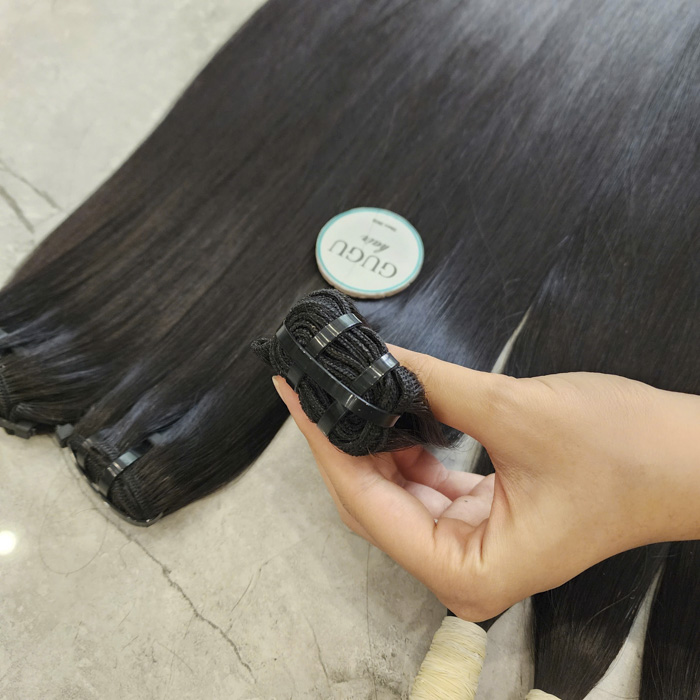 Human Hair Bundles Bone Straight Natural Black Color- GUGU HAIR