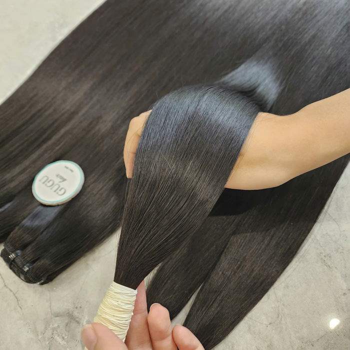 Vietnamese Bulk Hair Bone Straight Natural Color- GUGU HAIR