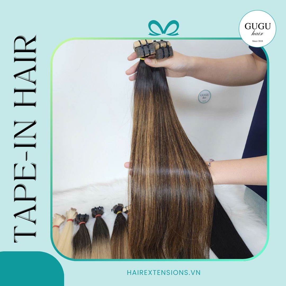 28 Inch Bone Straight Tape-In Extensions in Hot Trend Colors 1 28 Inch Bone Straight Tape-In Extensions in Hot Trend Colors