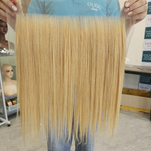Blonde Genius Weft Hair Extensions – Flat Weft Vietnamese Human Hair- GUGU HAIR