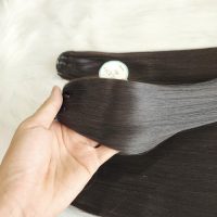 Bone straight hair weave double machine weft,