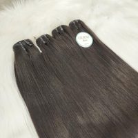 Bone straight hair weave double machine weft,