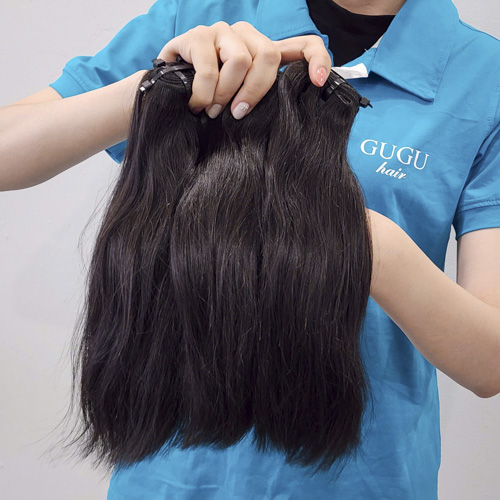 Straight raw vietnamese human hair bundles