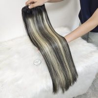 26-inch-human-hair-weft-natural-black-to-blonde-highlights