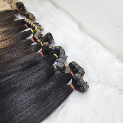 Tape in Hair Extensions Human Hair Blond Color 28 Inch