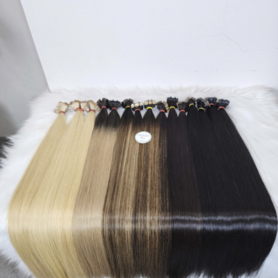 Premium Straight Hair Extensions – 100% Human Hair Wefts in Multiple Colors- GUGU HAIR