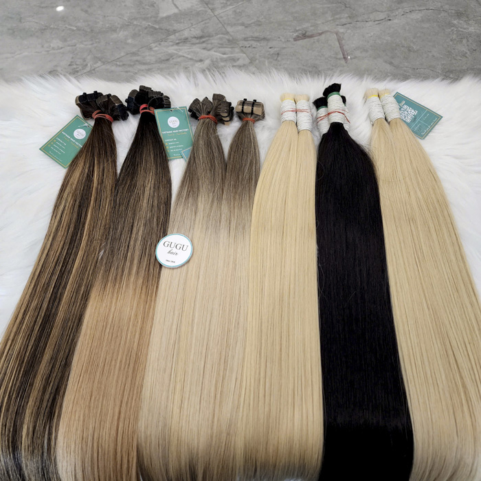 Bone Straight Raw Human Hair Extensions Cheap Wholesale Price 100% Raw Hair for Women