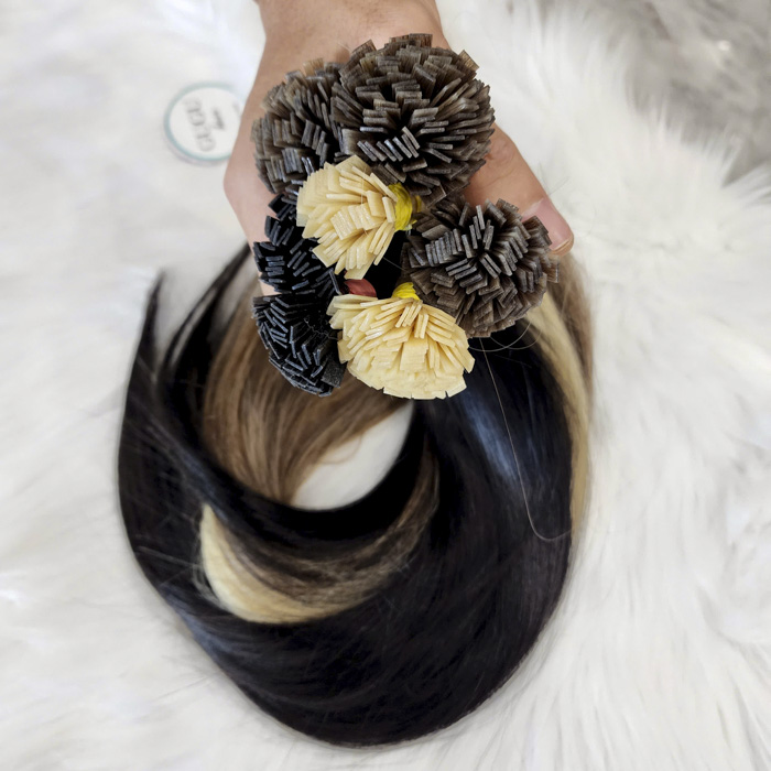 Straight Flat Tip Keratin Hair Extensions – Tangle-Free & Easy to Style