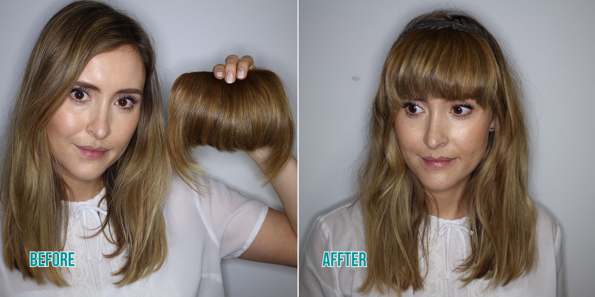 Natural Straight Fringe Hair Extensions – Quick & Flawless Clip-In Bangs 7 Fringe Bangs Hair Extensions – Soft, Natural Look with Human Hair