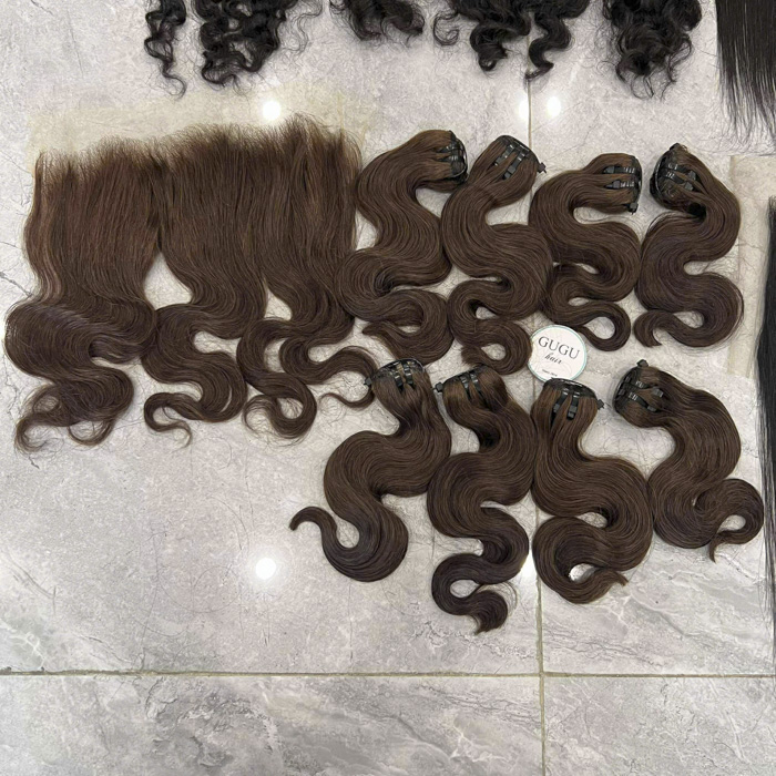 Body Wave Human Hair Weave 3 Bundles With Lace Closure