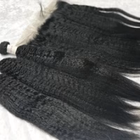 Kinky Straight Hair Extensions Free Part– 100% Unprocessed Human Hair Bundles