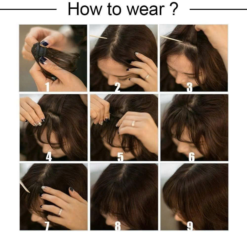 Natural Straight Fringe Hair Extensions – Quick & Flawless Clip-In Bangs 14 How to apply Bangs Hair Extensions?